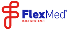 FlexMed logo, link to homepage